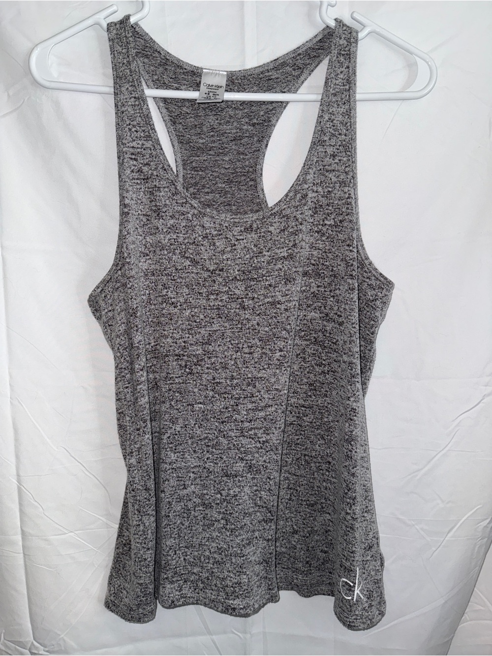 Calvin Klein Women's Gray Racerback Tank Top- Size S